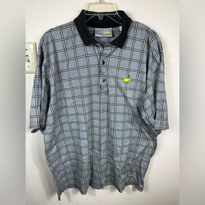 VTG Slazenger Augusta National Golf Shop Masters Plaid Polo Shirt Men’s L